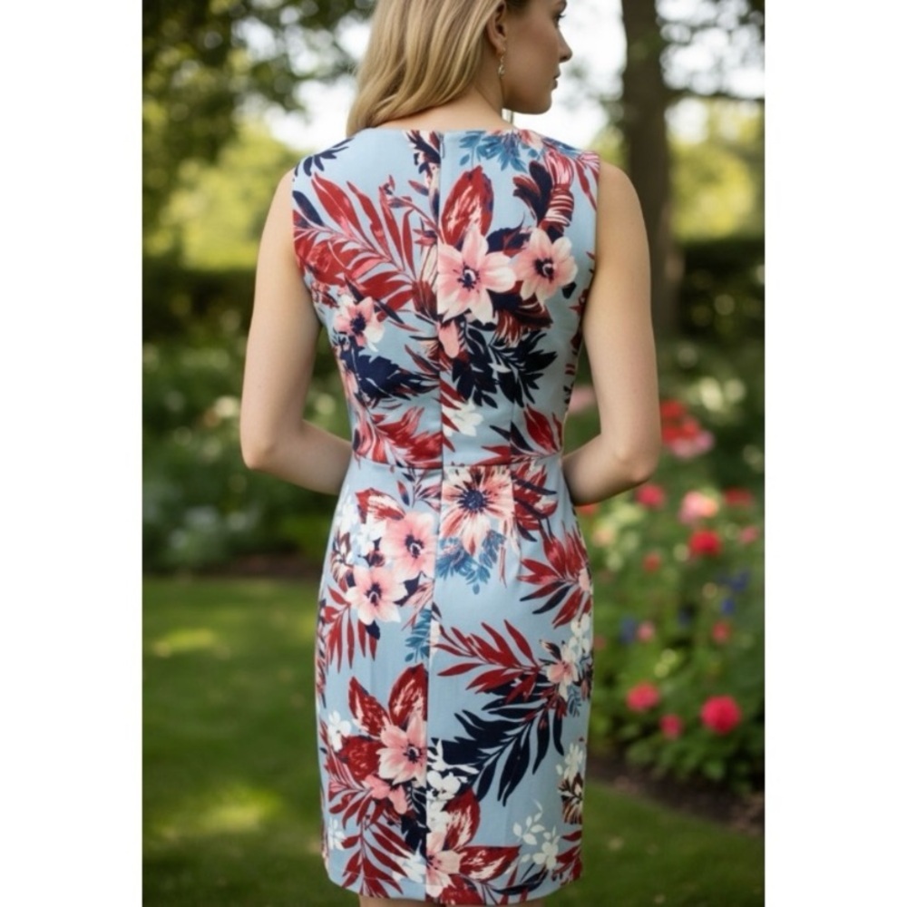 ENFOCUS Studio Blue Floral Sleeveless Dress - Picture 5 of 14